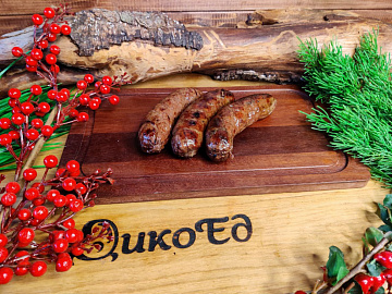 Фото Колбаски для жарки из нутрии и лося